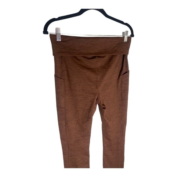 Free People Zen Again Flare Leggings Heather Espresso-sz Medium - Picture 6 of 16
